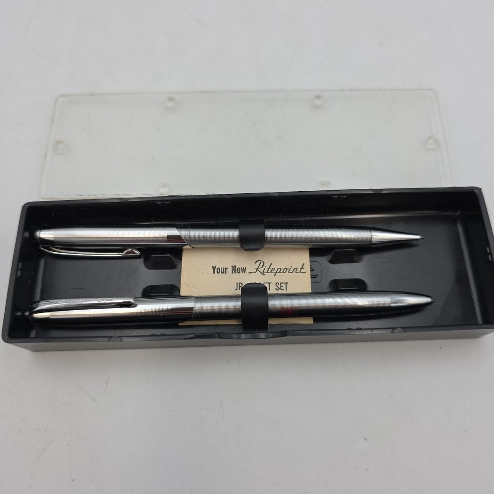 Vintage RITEPOINT Jr Cadet Set Metal Pen & Pencil We Made A Million 1962 Rare